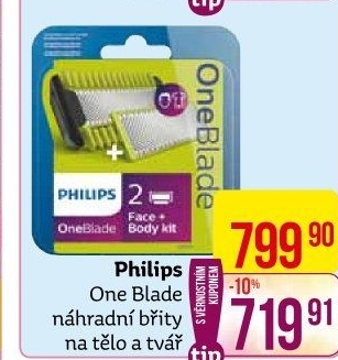 Philips OneBlade - náhradní hlavice na tělo a tvář