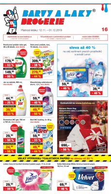 akční leták Barvy a laky drogerie 12.11.2019-1.12.2019