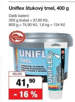 Akrylátový tmel štukový Uniflex