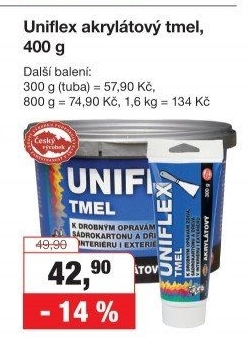 Akrylátový tmel Uniflex