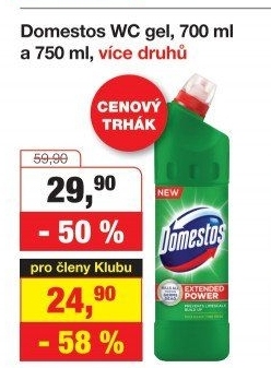 Čistič WC gelový Domestos