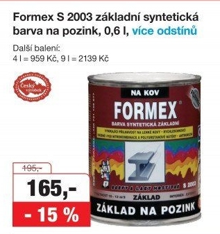 Formex základ na pozink