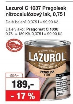 Lazura na dřevo Pragolesk Lazurol