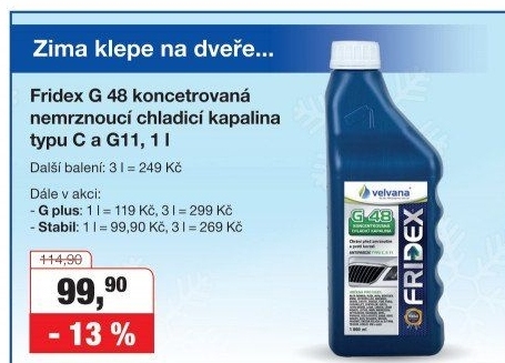 Nemrznoucí chladící kapalina Fridex Stabil
