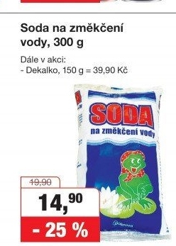 Soda na změkčení vody Důbrava