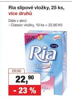 Vložky dámské slipové Ria