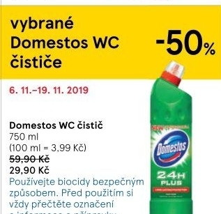 Čistič WC gelový Domestos