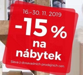 -15% na nábytek