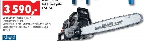 Benzínová řetězová pila CSH56 Scheppach