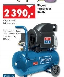 Olejový kompresor Scheppach HC 26
