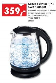 Rychlovarná konvice Sencor SWK 1785BK