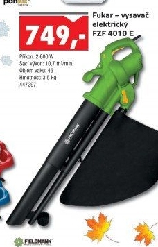 Vysavač listí Fieldmann FZF 4010 E