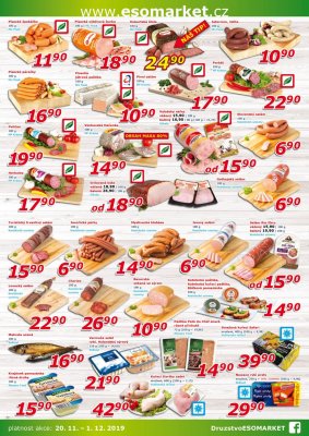 akční leták ESO MARKET 20.11.2019-1.12.2019