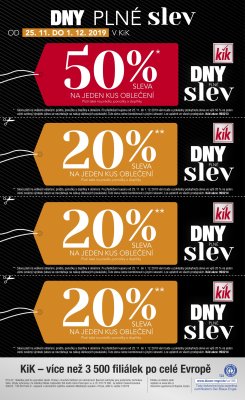 akční leták Kik textil 27.11.2019-10.12.2019