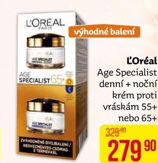 Balení krém denní a noční Age Specialist L'