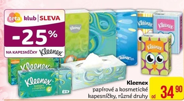 Papírové kapesníčky Kleenex