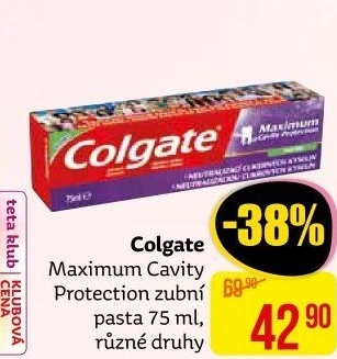 Pasta na zuby Protection Maximum Cavity Colgate