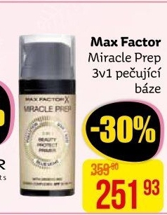 Pečující báze 3v1 Miracle Prep Max Factor