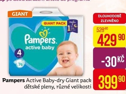 Pleny dětské Pampers Active Baby Dry