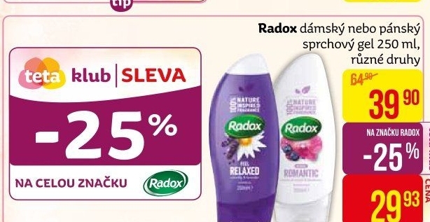 Sprchový gel Radox