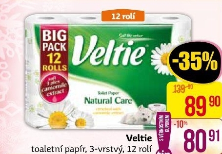 Toaletní papír 3vrstvý Veltie