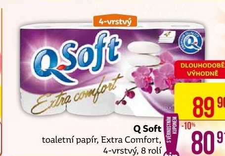 Toaletní papír 4vrstvýQ soft