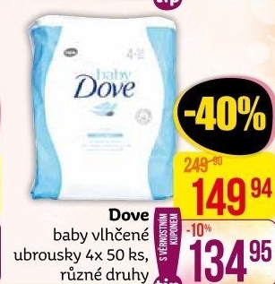Vlhčené ubrousky dětské Baby Dove