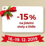-15% na jídelní stoly a židle