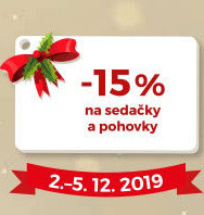 -15% na pohovky a sedačky