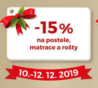 -15% na postele, matrace, rošty