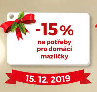 -15% na potřeby pro domácí mazlíčky