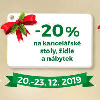 -20% na kancelářské stoly, židle a nábytek