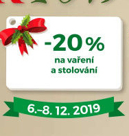 -20% na vaření a stolování
