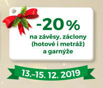 -20% na závěsy, záclony a garnýže