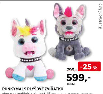 Punkymals plyšové zvířátko