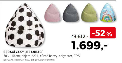 Sedací vaky Beanbag