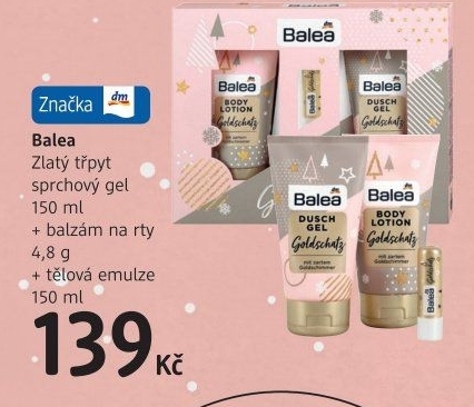 Dárková kazeta Zlatý třpyt Balea