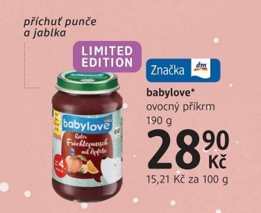 Ovocná přesnídávka bio Babylove