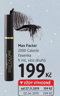 Řasenka Calorie 2000 Max Factor