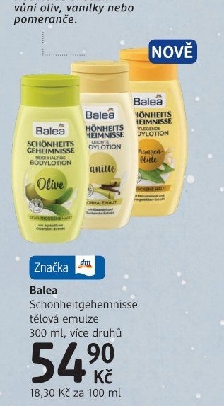 Tělová emulze Schönheitgehemnisse Balea