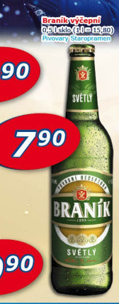 Pivo světlé výčepní 10° Braník