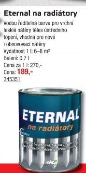 Barva na radiátory Eternal