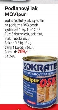 Podlahový lak Movi Pur OSB Sokrates