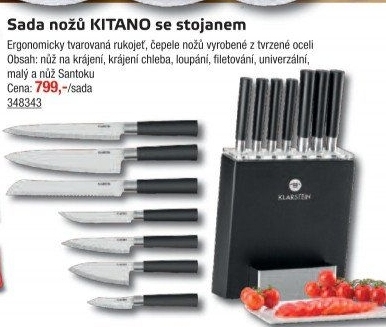 Stojan na nože s noži Kitano Klarstein