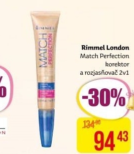 Korektor a rozjasňovač 2 v 1 Match Perfection Rimmel