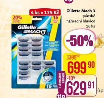 Náhradní hlavice pánské Mach 3 Gillette