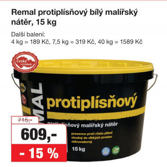 Malířský protiplísňový nátěr Remal