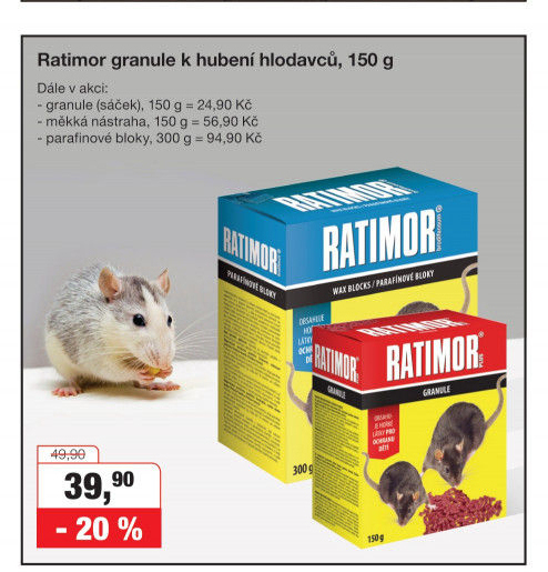 Měkká návnada proti hlodavcům Ratimor