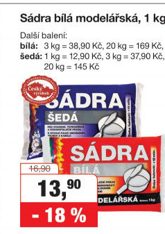 Sádra modelářská Barvy a laky Hostivař