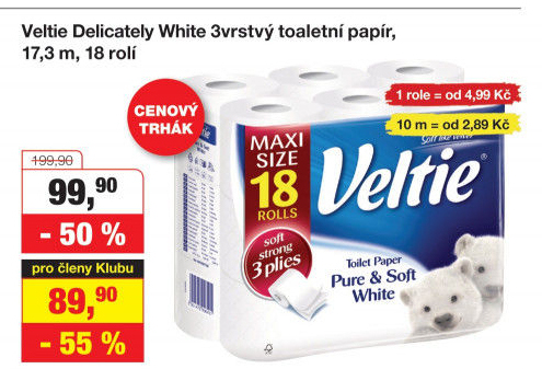 Toaletní papír 3vrstvý Veltie